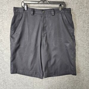 Under Armour Performance Flat Front Black Shorts 205381 Men's Size 36R Stretch